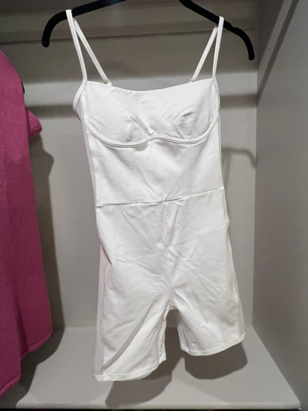 ALO Yoga White Strappy Shapewear Romper